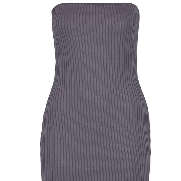 Jumbo Rib Bandeau Mini Dress - Picture 4 of 6